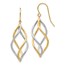 14k Two-Tone Polished Dangle Earrings