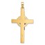 14K Two-tone Textured Hollow INRI Crucifix Pendant - 38.3 mm