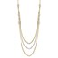 14K Two-tone Triple Layer Circles Fancy Necklace - 18 in.