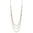 14K Two-tone Triple Layer Circles Fancy Necklace - 18 in.