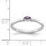 14K WG White Gold Bezel-set Marquise Amethyst Ring