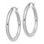 14k White 3 mm Hoop Earrings