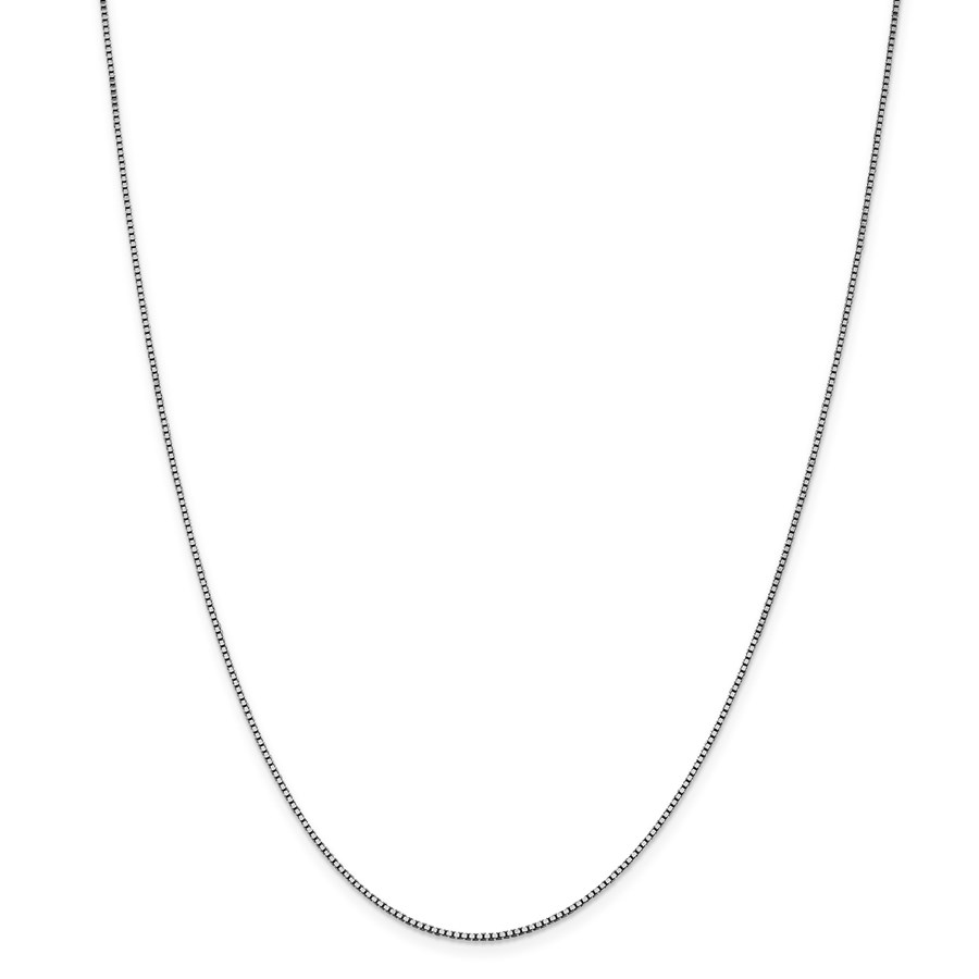 14k White Gold 1.05 mm Box Chain Necklace - 18 in.