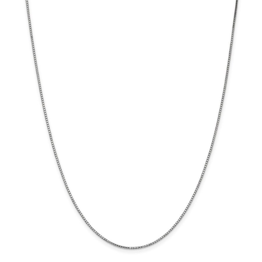 14k White Gold 1.1 mm Box Chain Necklace - 20 in.