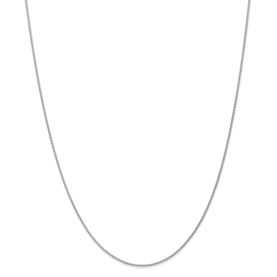 14k White Gold 1.2 mm Parisian Wheat Chain Necklace - 16 in.