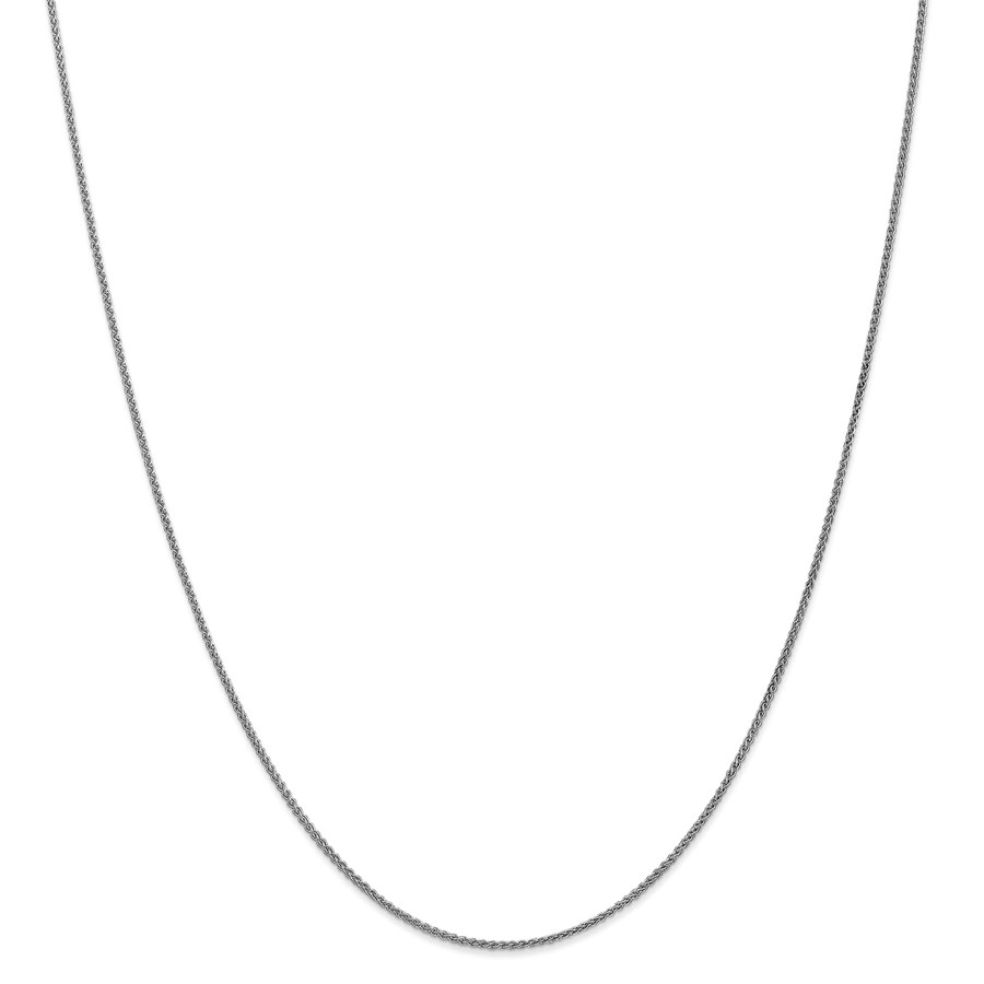 14k White Gold 1.25 mm Solid Spiga Chain Necklace - 18 in.