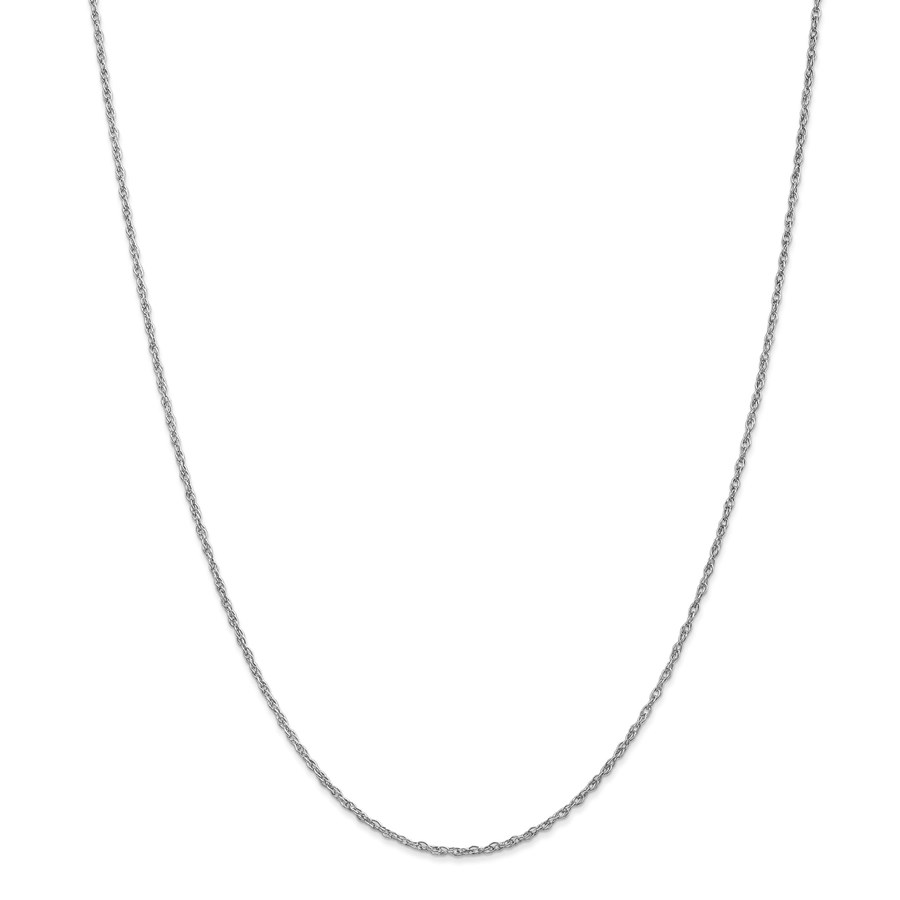 14k White Gold 1.3 mm Heavy-Baby Rope Chain Necklace - 20 in.