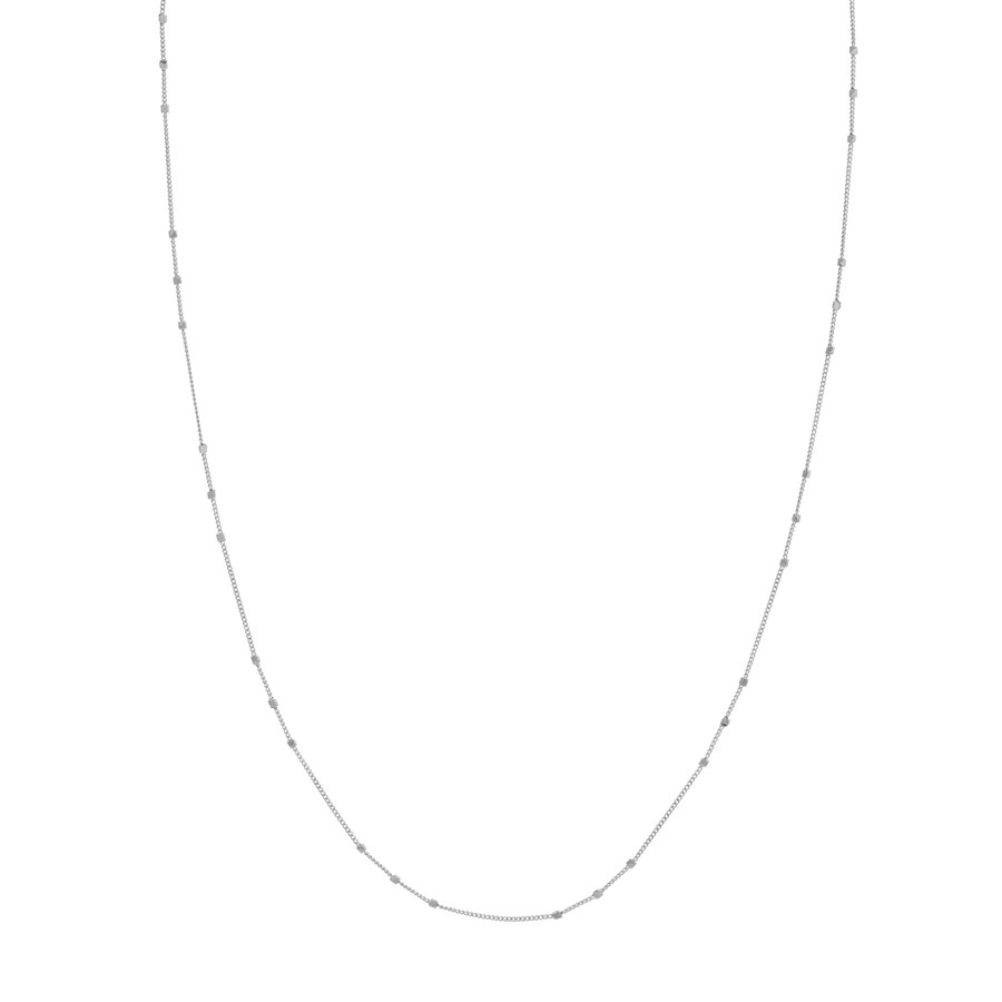 14K White Gold 1.35 mm Saturn Chain w/ Lobster Clasp - 18 in.