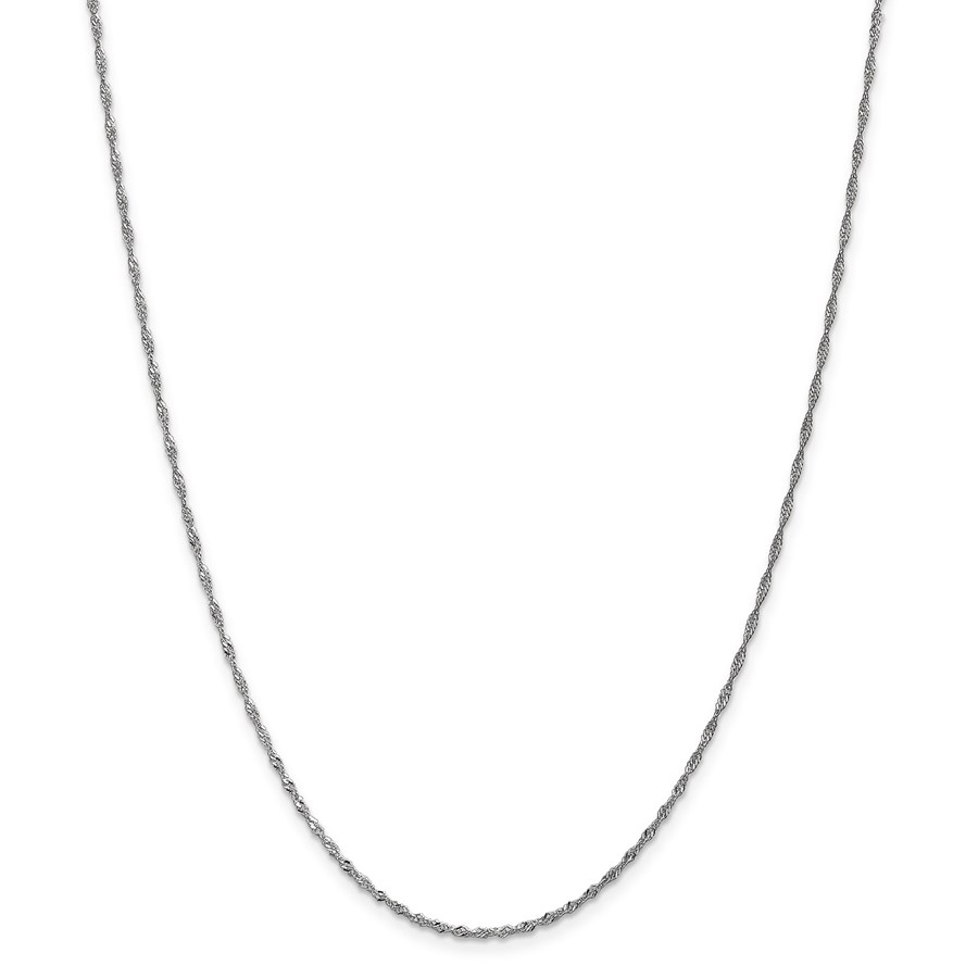 14k White Gold 1.4 mm Singapore Chain Necklace - 18 in.