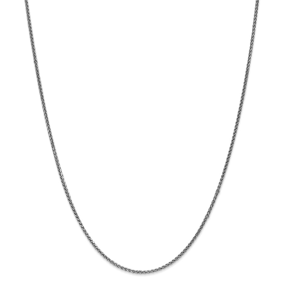 14k White Gold 1.4 mm Solid Spiga Chain Necklace - 18 in.