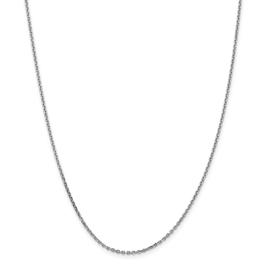 14k White Gold 1.65 mm Solid Cable Chain Necklace - 16 in.