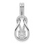 14K White Gold 1/6ct. Knot Slide Pendant - 25.5 mm