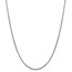 14k White Gold 1.75 mm Round Box Chain Necklace - 24 in.