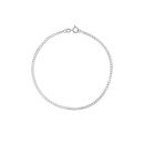 14K White Gold 1.95 mm Open Curb Chain Bracelet - 7.25 in.