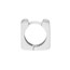 14K White Gold 10.50 mm Small Square Hoop Earring