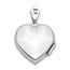 14k White Gold 15 mm Diamond Heart Locket