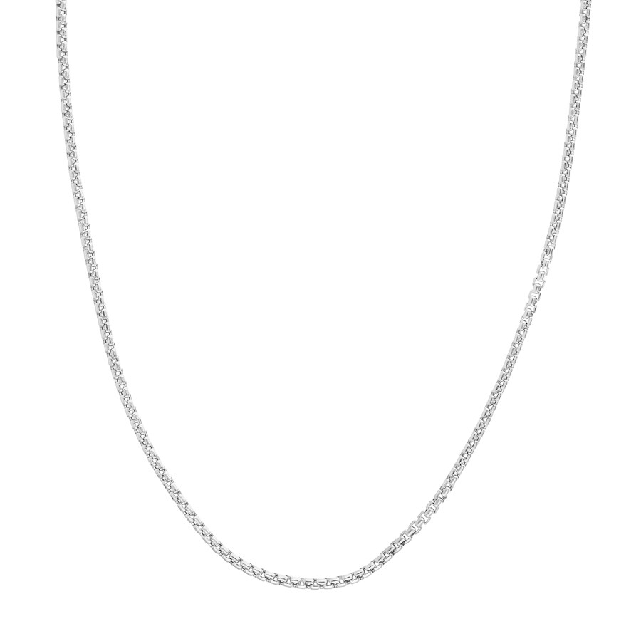 14K White Gold 2.6 mm Box Chain w/ Lobster Clasp - 24 in.