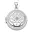 14k White Gold 22 mm Diamond Locket Pendant