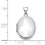 14k White Gold 22 mm Oval Locket Pendant