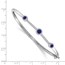 14k White Gold .248ct Diamond & Cabachon Sapphire Bangle - 7 in.