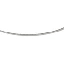 14K White Gold 2mm Round Omega Necklace - 18 in.