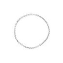 14K White Gold 3.3 mm Solid Round Box Chain Bracelet - 8.5 in.