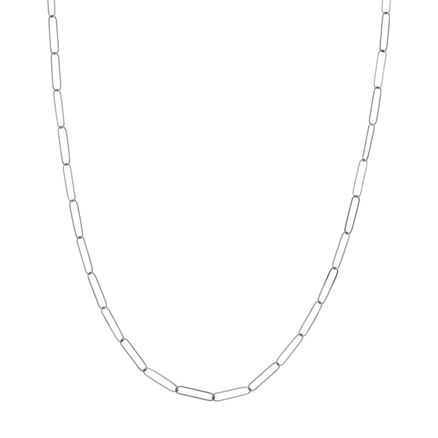 14K White Gold 3.4 mm Fancy Chain w/ Lobster Clasp - 30 in.