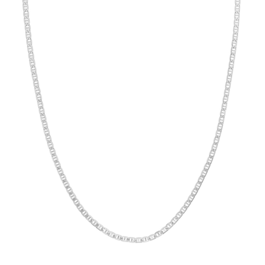 14K White Gold 3 mm Mariner Chain w/ Lobster Clasp - 18 in.