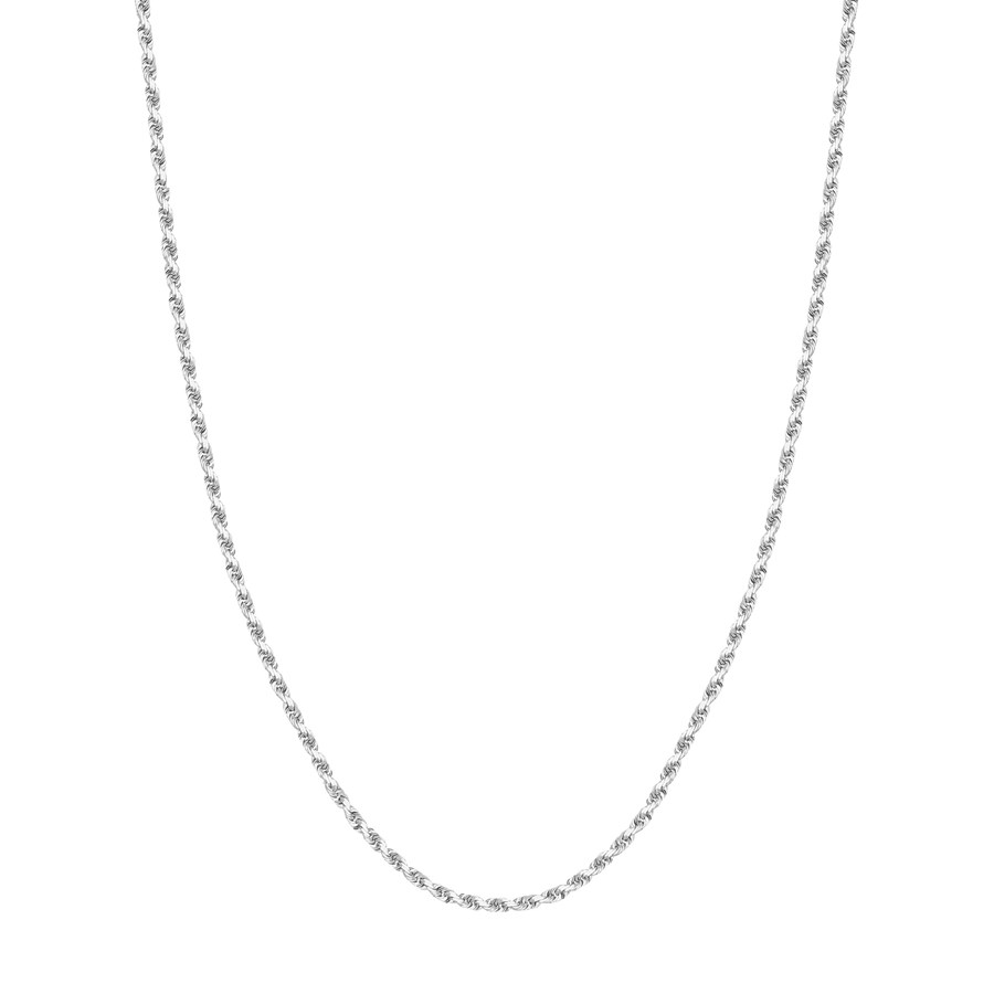 14K White Gold 3 mm Rope Chain w/ Lobster Clasp - 24 in.