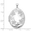 14k White Gold 33 mm Oval Locket Pendant