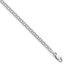 14K White Gold 3mm Solid Double Link Charm Bracelet - 5.5 mm