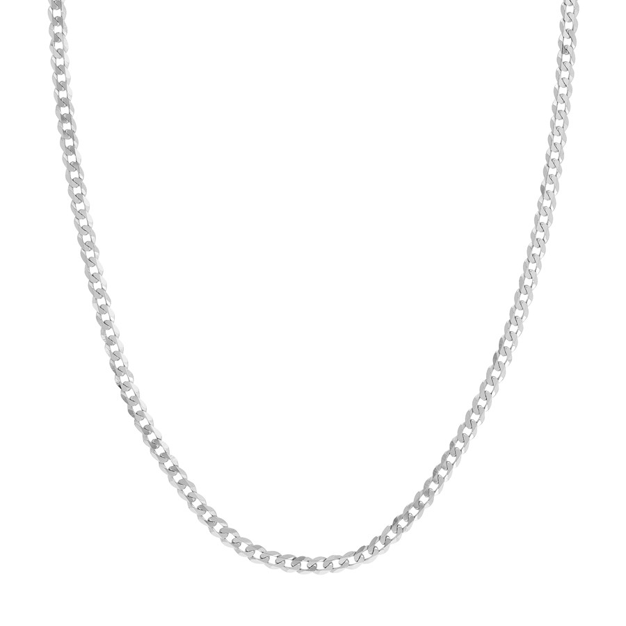 14K White Gold 4.4 mm Cuban Chain w/ Lobster Clasp - 30 in.