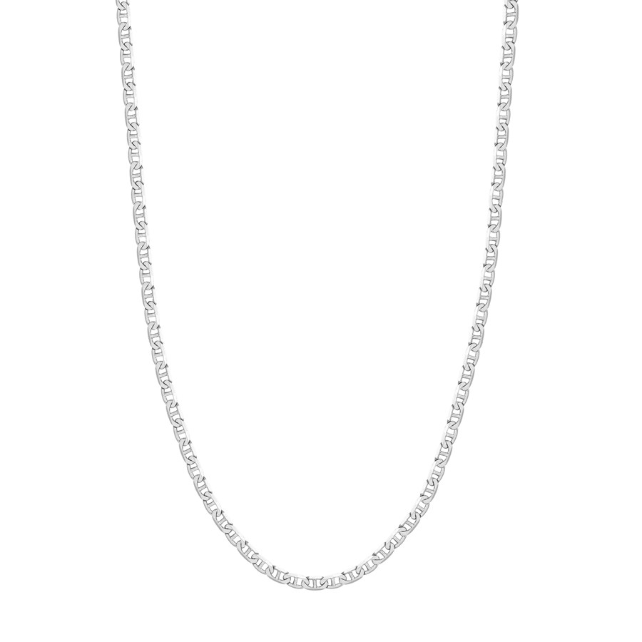 14K White Gold 4.4 mm Mariner Chain w/ Lobster Clasp - 20 in.