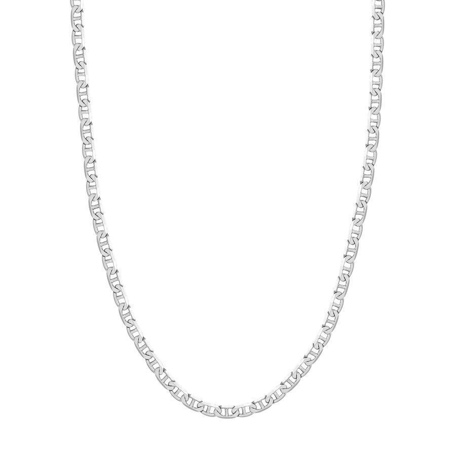 14K White Gold 5.6 mm Mariner Chain w/ Lobster Clasp - 18 in.