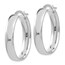 14k White Gold 5.75 mm Polished Oval Hoop Earrings