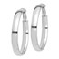 14k White Gold 5 mm Omega Back Hoop Earrings - 5x36 mm