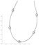 14K White Gold 5 Station 16in w/2 in ext. Necklace - 16 in.