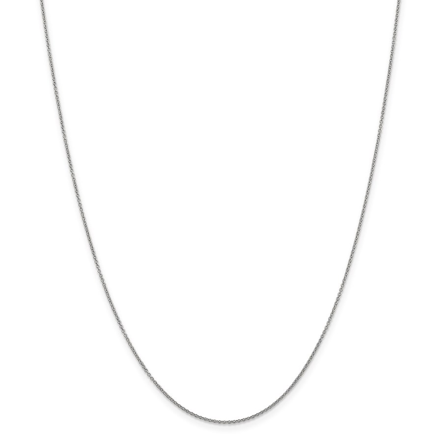 14k White Gold .9 mm Cable Chain Necklace - 16 in.