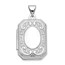 14k White Gold Book Scroll Border Locket - 28 mm