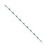 14K White Gold Diamond 4 mm Emerald Gemstone Bracelet - 7 in.