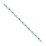 14K White Gold Diamond and Emerald Square Link Bracelet - 7 in.