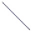 14K White Gold Diamond and Sapphire Fancy Link Bracelet - 7 in.