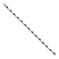 14K White Gold Diamond and Sapphire S-Link Bracelet - 7 in.