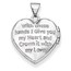 14k White Gold Diamond Heart-Shaped Claddagh Locket - 21 mm