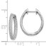 14k White Gold Diamond In/Out Hinged Hoop Earrings - 22 mm