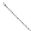 14k White Gold Diamond Link Bracelet - 7 in.