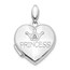 14k White Gold Diamond Princess Locket Pendant - 22 mm