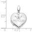 14k White Gold Diamond Princess Locket Pendant - 22 mm