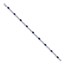 14K White Gold Diamond Sapphire Gemstone Bracelet - 7 in.