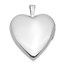 14k White Gold Diamond Set Cross Heart Locket - 25 mm